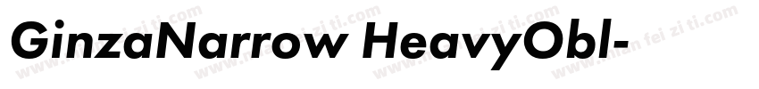 GinzaNarrow HeavyObl字体转换
